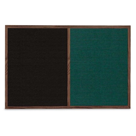 United Visual Products Slim Style Indoor Enclosed Corkboard, 30 UV503SCH-GOLD-BLSPRU